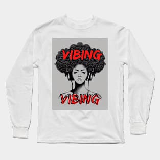 Vibing Retro Red Long Sleeve T-Shirt